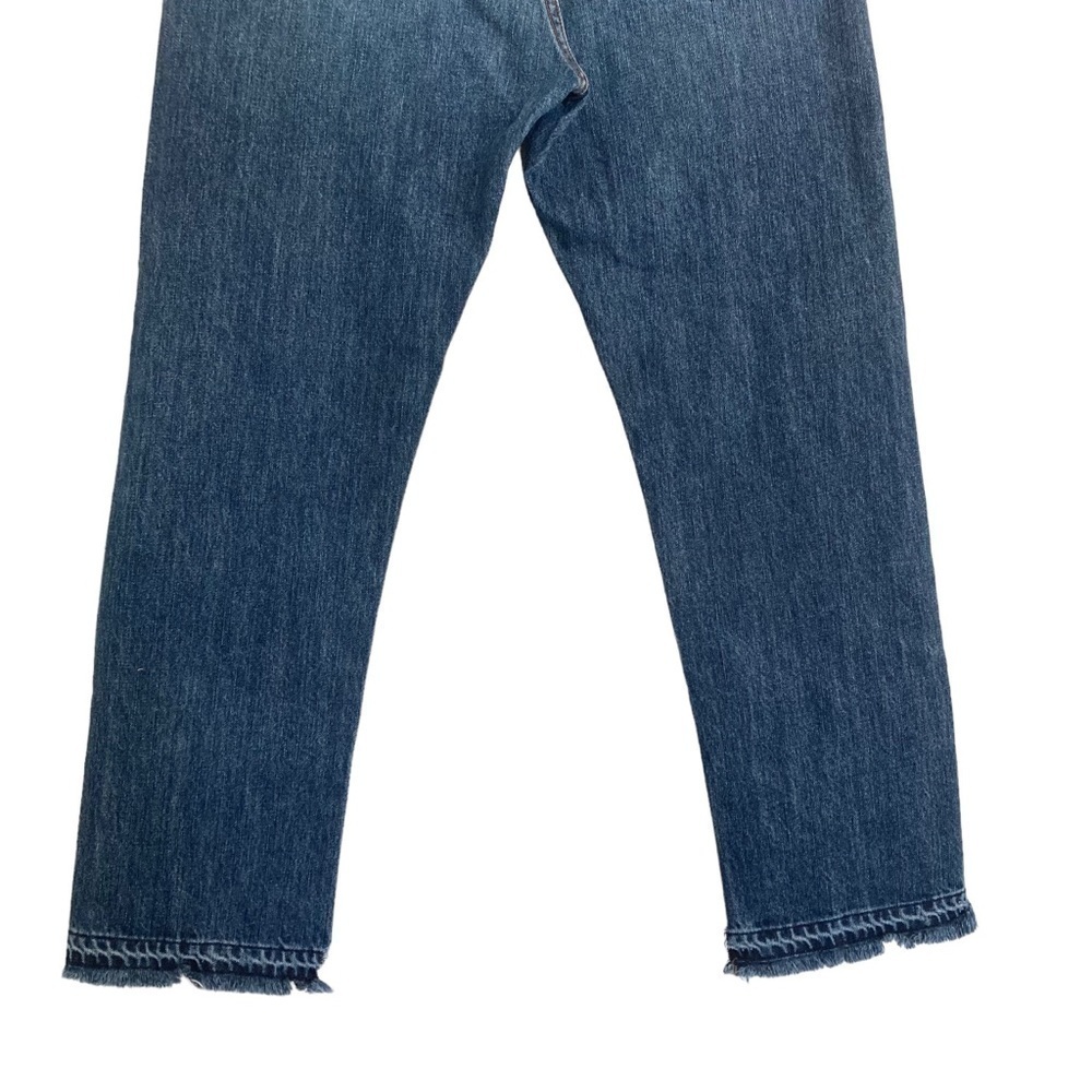 Point Sur Shoreditch Straight Leg Raw Hem Denim Jeans Patch Distressed sz 28 - Picture 8 of 15